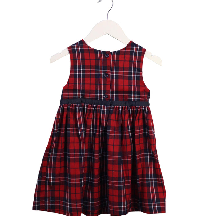 A Red Sleeveless Dresses from Rachel Riley in size 3T for girl. (Back View)