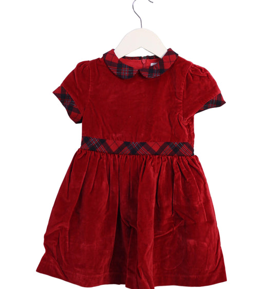 A Red Short Sleeve Dresses from Patachou in size 4T for girl. (Front View)