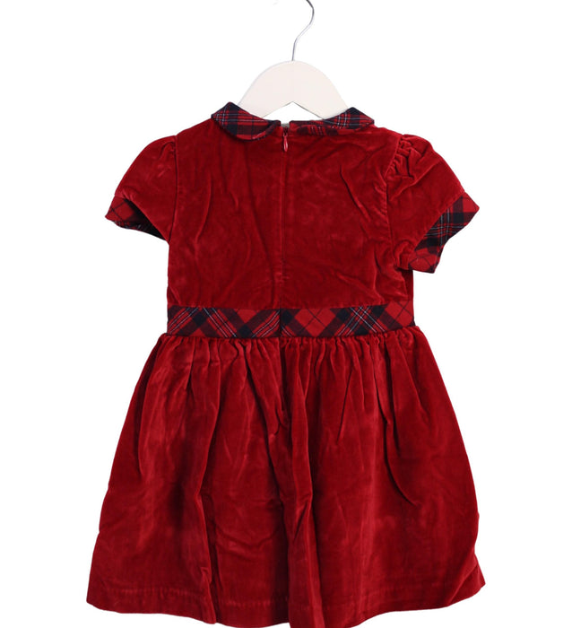 A Red Short Sleeve Dresses from Patachou in size 4T for girl. (Back View)