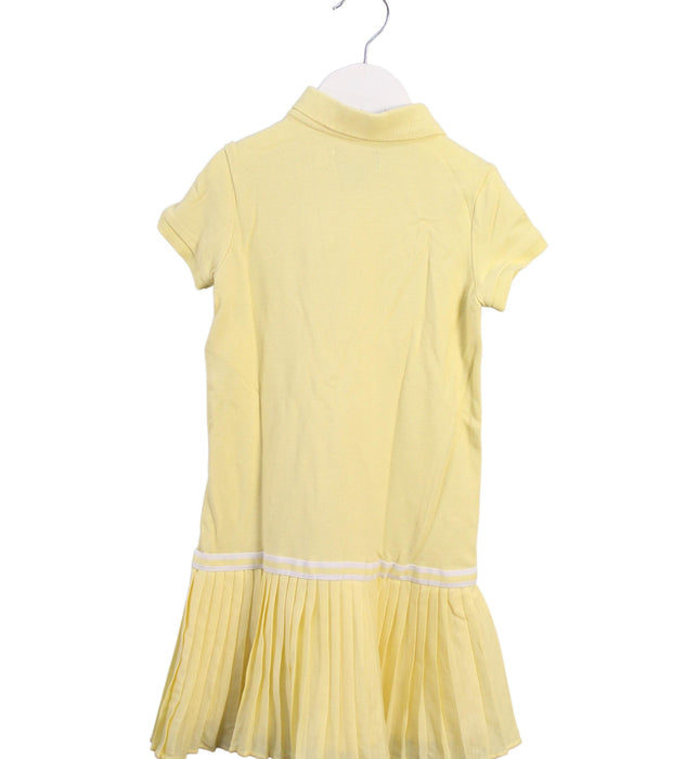 A Yellow Short Sleeve Dresses from Polo Ralph Lauren in size 4T for girl. (Back View)