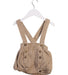 A Brown Overall Shorts from Louis Louise in size 6-12M for girl. (Front View)