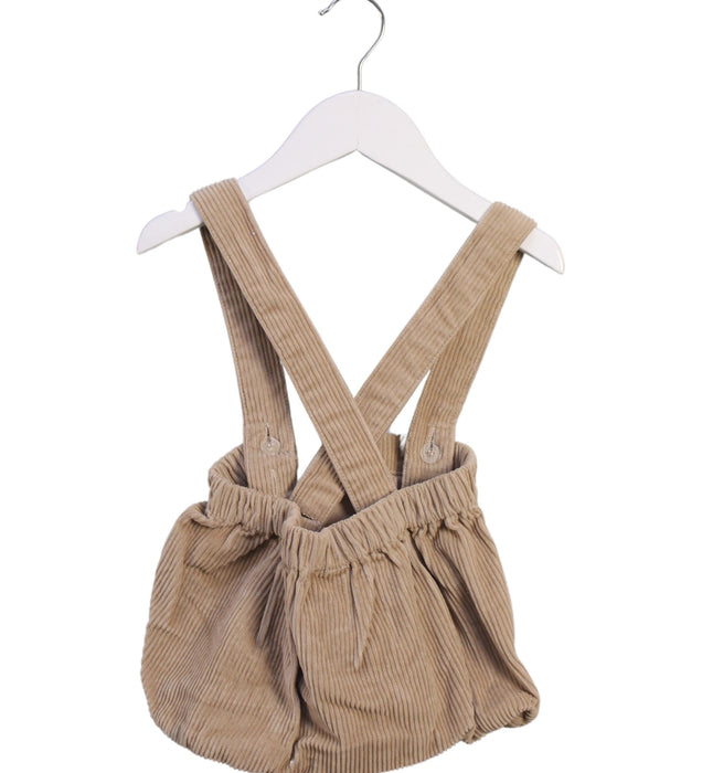 A Brown Overall Shorts from Louis Louise in size 6-12M for girl. (Back View)