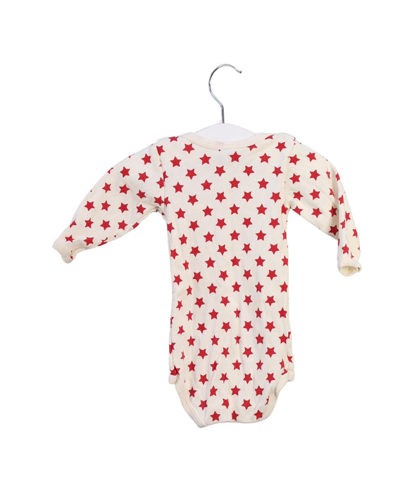 A Yellow Long Sleeve Bodysuits from Petit Bateau in size 0-3M for girl. (Back View)