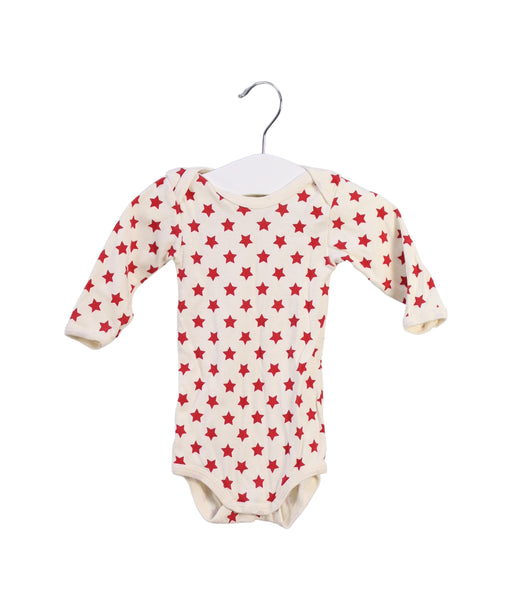 A Yellow Long Sleeve Bodysuits from Petit Bateau in size 0-3M for girl. (Front View)