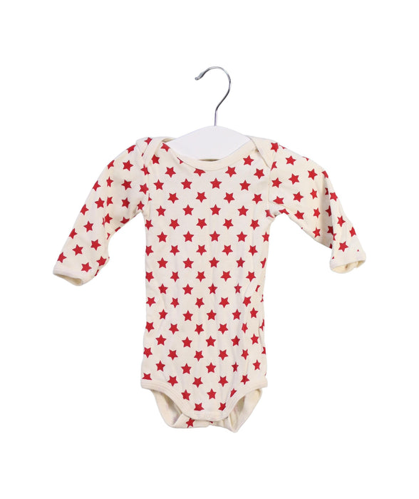 A Yellow Long Sleeve Bodysuits from Petit Bateau in size 0-3M for girl. (Front View)