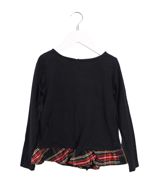 A Navy Long Sleeve Tops from Crewcuts in size 6T for girl. (Front View)