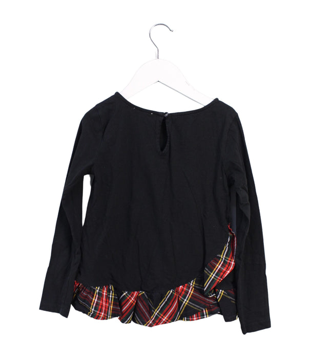 A Navy Long Sleeve Tops from Crewcuts in size 6T for girl. (Back View)