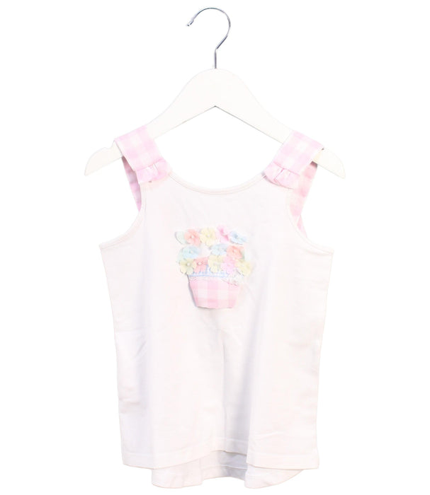 A White Sleeveless Tops from Nicholas & Bears in size 4T for girl. (Front View)