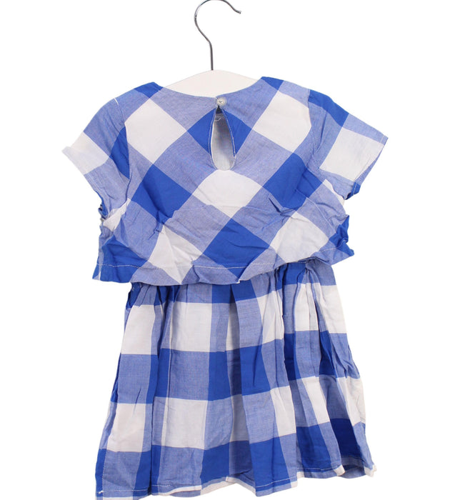 A Blue Short Sleeve Dresses from Seed in size 2T for girl. (Back View)