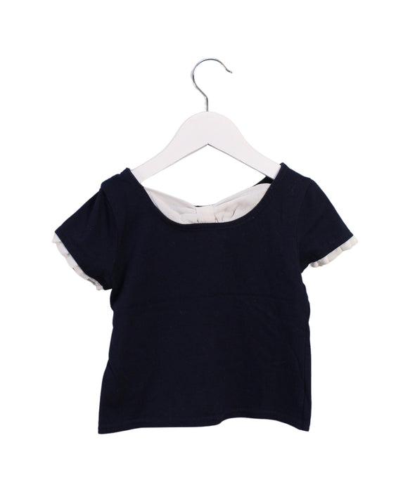 A Blue Short Sleeve Tops from Comme Ca Ism in size 4T for girl. (Back View)