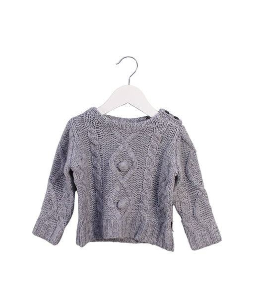 A Grey Knit Sweaters from Comme Ca Ism in size 12-18M for girl. (Front View)