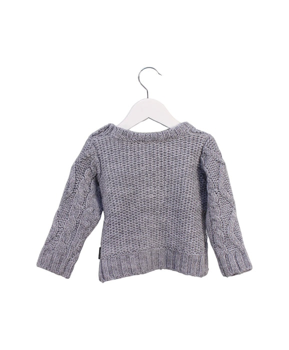 A Grey Knit Sweaters from Comme Ca Ism in size 12-18M for girl. (Back View)