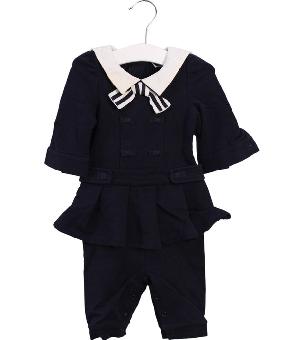 A Blue Long Sleeve Jumpsuits from Nicholas & Bears in size 3-6M for girl. (Front View)