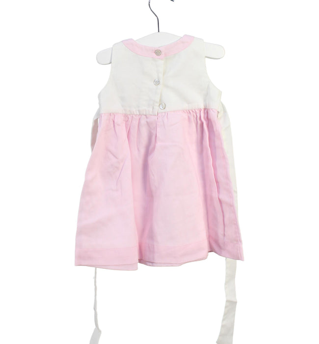 A Pink Sleeveless Dresses from Trudy & Teddy in size 12-18M for girl. (Back View)