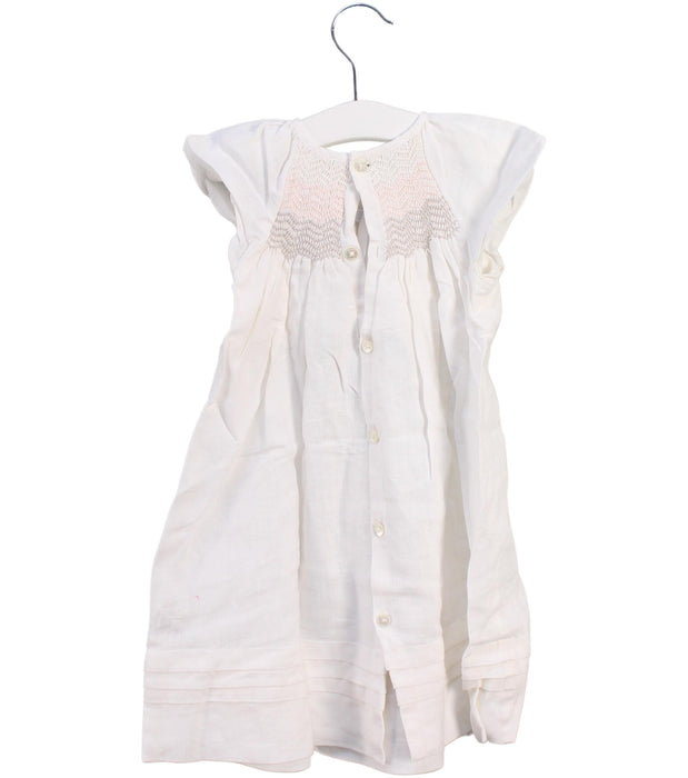 A White Short Sleeve Dresses from Jacadi in size 12-18M for girl. (Back View)