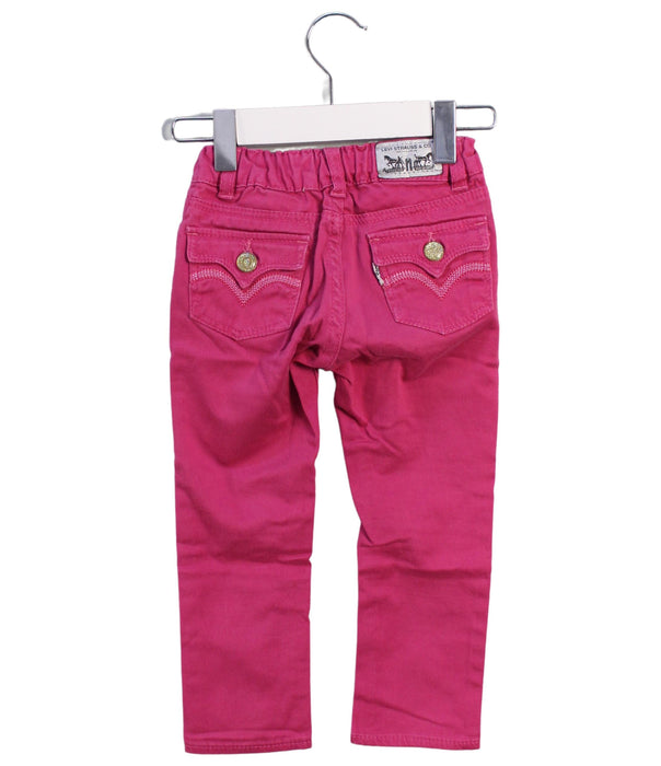 A Pink Casual Pants from Levi's in size 2T for girl. (Back View)