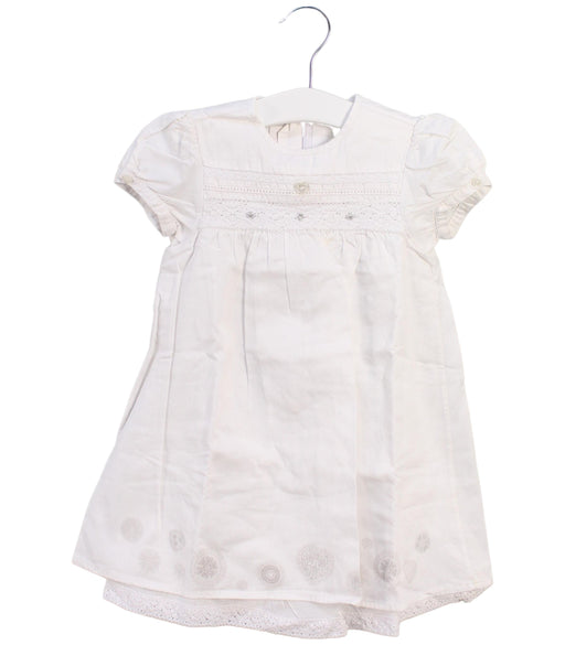 A White Short Sleeve Dresses from Chicco in size 2T for girl. (Front View)