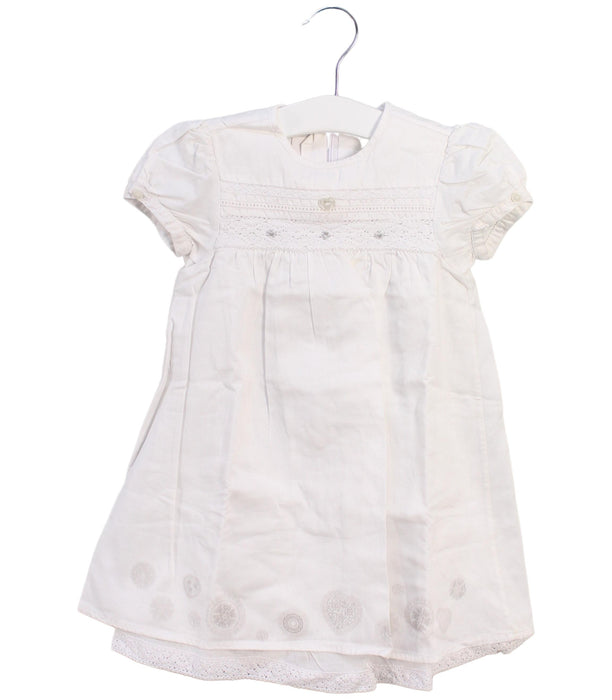 A White Short Sleeve Dresses from Chicco in size 2T for girl. (Front View)