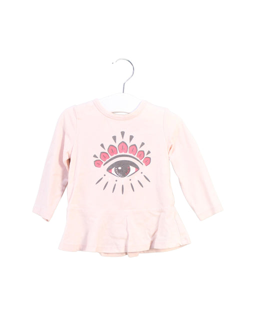 A Pink Long Sleeve Tops from Kenzo in size 6-12M for girl. (Front View)