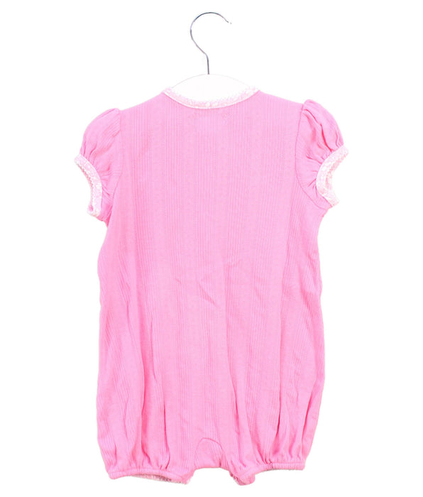 A Pink Short Sleeve Rompers from Ralph Lauren in size 6-12M for girl. (Back View)