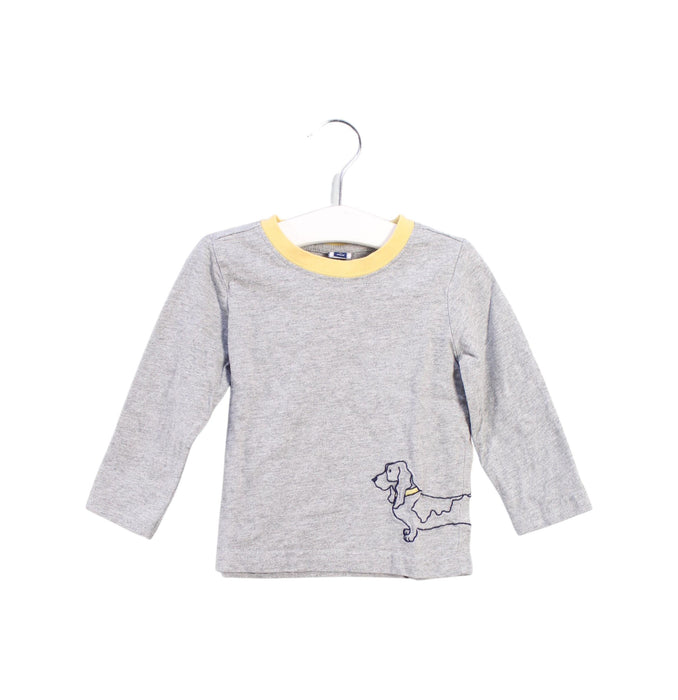 A Grey Long Sleeve Tops from Janie & Jack in size 12-18M for girl. (Front View)