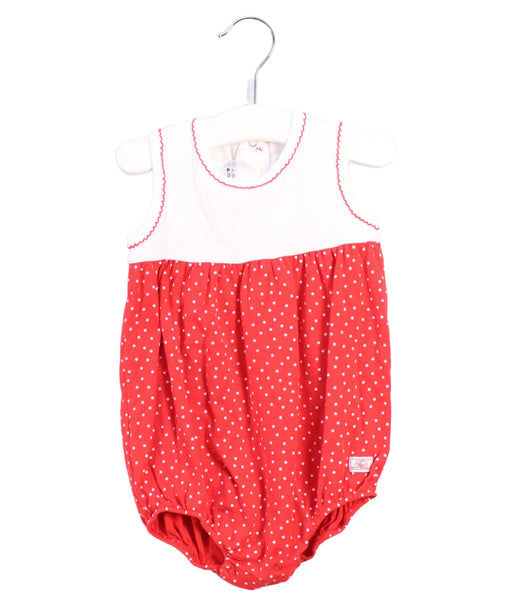 A White Sleeveless Bodysuits from Petit Bateau in size 6-12M for girl. (Front View)