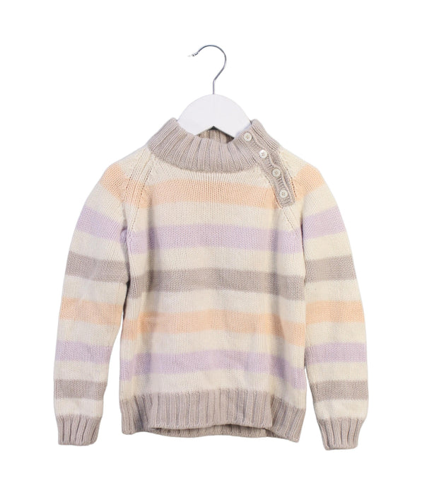 A Multicolour Knit Sweaters from Loro Piana in size 6T for girl. (Front View)