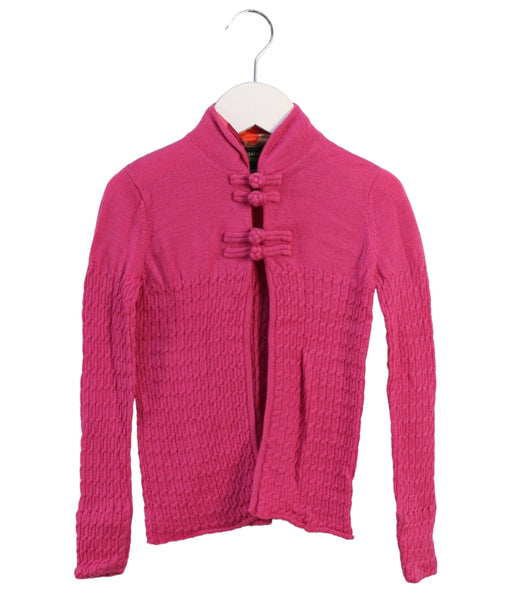 A Pink Cardigans from Shanghai Tang in size 2T for girl. (Front View)