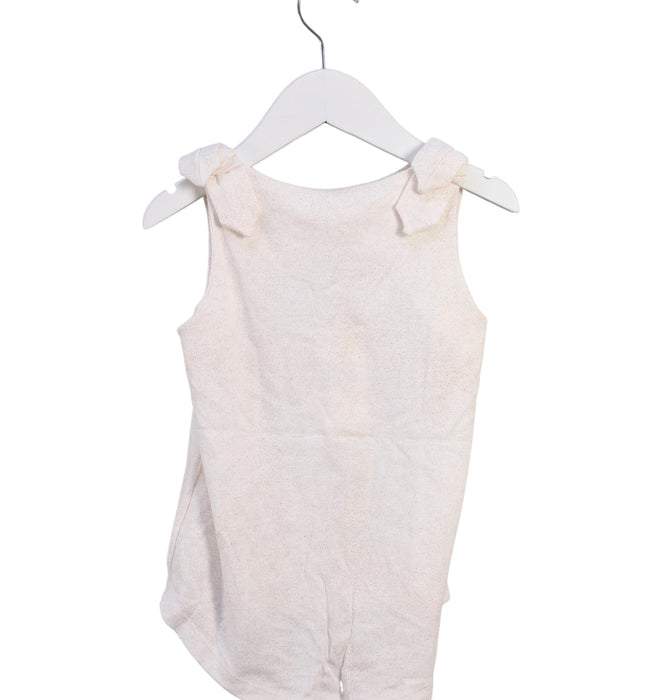 A Beige Sleeveless Tops from Petit Bateau in size 5T for girl. (Back View)