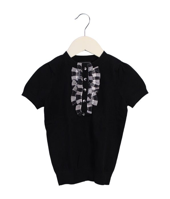 A Black Short Sleeve Tops from Nicholas & Bears in size 6T for girl. (Front View)