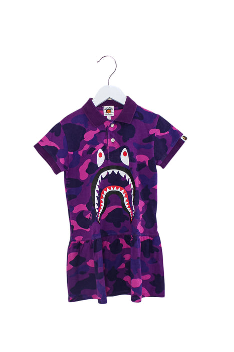 A Purple Short Sleeve Dresses from BAPE KIDS in size 5T for girl. (Front View)