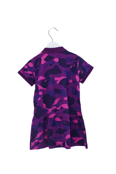 A Purple Short Sleeve Dresses from BAPE KIDS in size 5T for girl. (Back View)