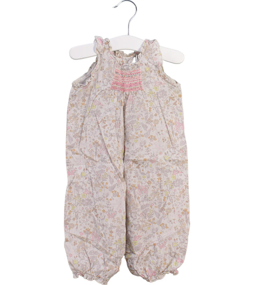 A Brown Sleeveless Rompers from Bonpoint in size 6-12M for girl. (Front View)