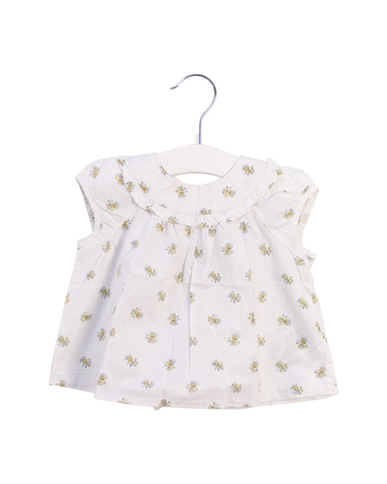 A White Sleeveless Tops from Bonpoint in size 6-12M for girl. (Front View)