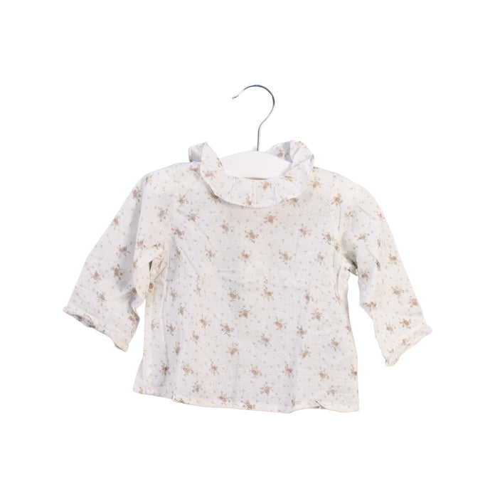 A White Long Sleeve Tops from Bonpoint in size 6-12M for girl. (Front View)