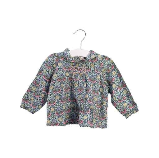 A Green Long Sleeve Tops from Bonpoint in size 12-18M for girl. (Front View)