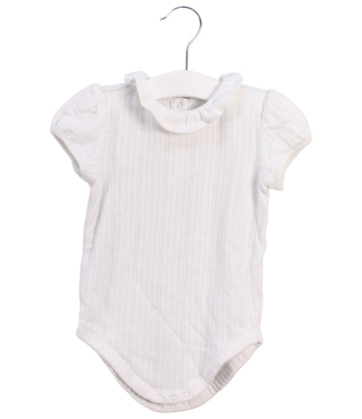 A White Short Sleeve Bodysuits from Janie & Jack in size 12-18M for girl. (Front View)