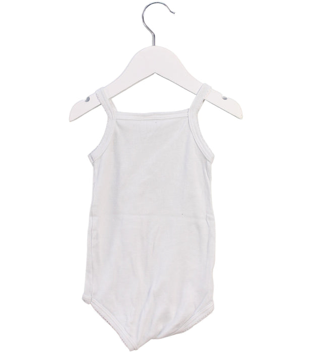 A White Sleeveless Bodysuits from Petit Bateau in size 6-12M for girl. (Back View)