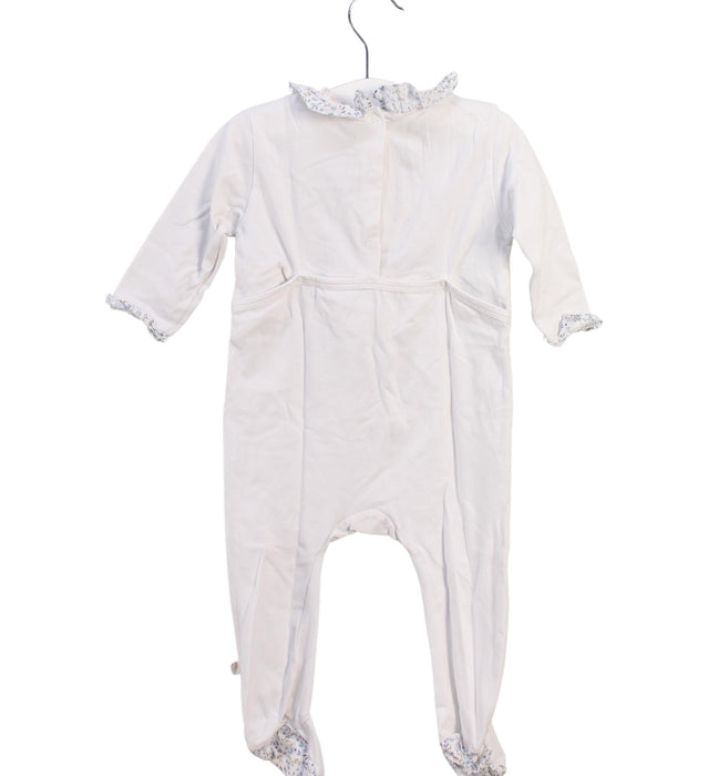 A White Long Sleeve Jumpsuits from Les Enfantines in size 6-12M for girl. (Back View)