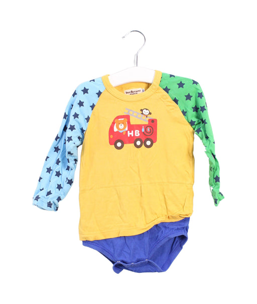 A Multicolour Long Sleeve Bodysuits from Miki House in size 18-24M for boy. (Front View)