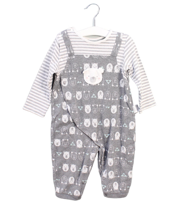 A Grey Long Sleeve Jumpsuits from Organic Mom in size 12-18M for boy. (Front View)