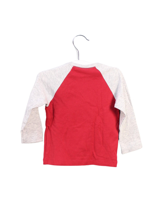 A Red Long Sleeve Tops from Petit Bateau in size 6-12M for boy. (Back View)