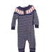 A Navy Long Sleeve Jumpsuits from Jojo Maman Bébé in size 6-12M for boy. (Back View)