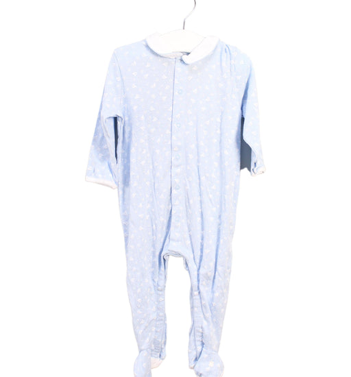 A Blue Pyjama Sets from Petit Bateau in size 6-12M for neutral. (Front View)