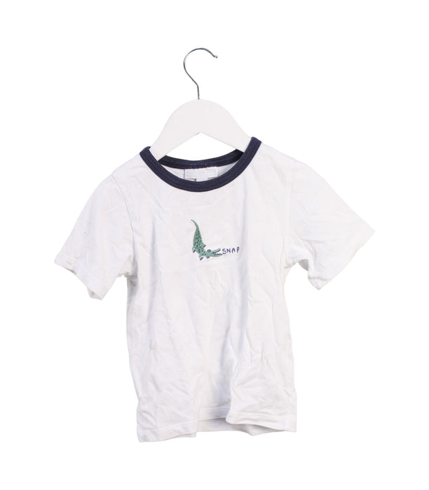 A White Short Sleeve T Shirts from The Little White Company in size 3T for boy. (Front View)