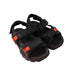 A Black Sandals from Primigi in size 4T for boy. (Front View)