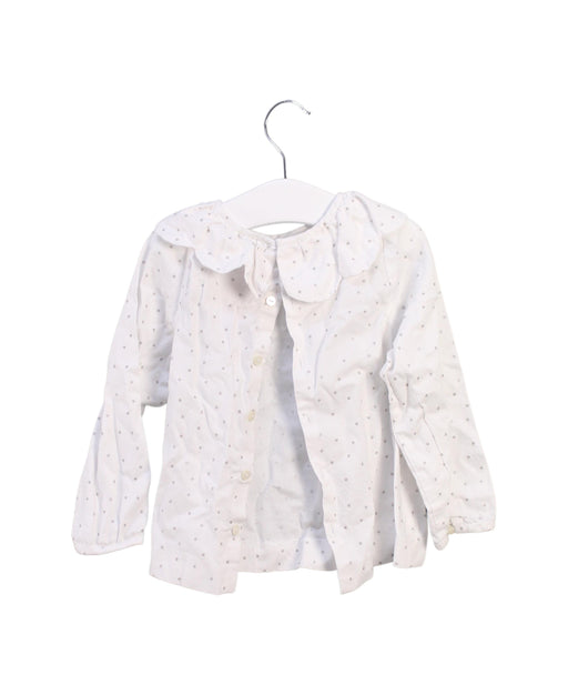 A White Long Sleeve Tops from Jacadi in size 3T for girl. (Front View)