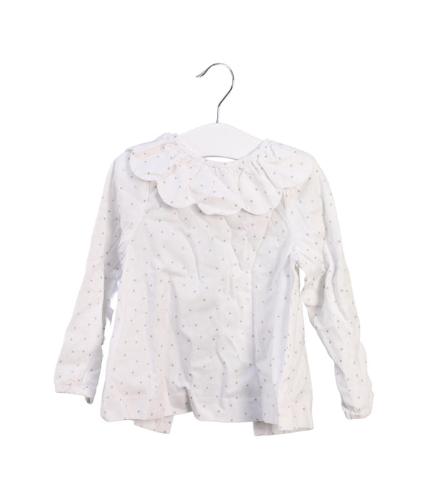 A White Long Sleeve Tops from Jacadi in size 3T for girl. (Back View)