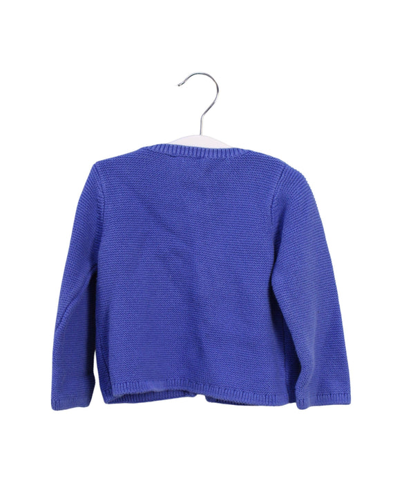 A Blue Cardigans from Jacadi in size 6-12M for girl. (Back View)