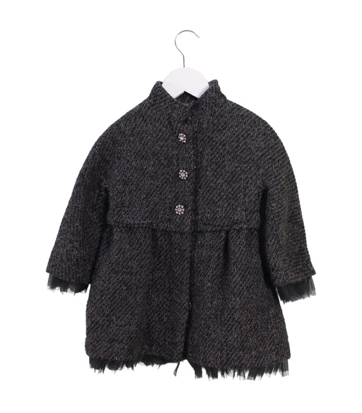 A Grey Coats from I Pinco Pallino in size 2T for girl. (Front View)